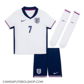 Camisa de time de futebol Inglaterra Bukayo Saka #7 Replicas 1º Equipamento Infantil Europeu 2024 Manga Curta (+ Calças curtas)